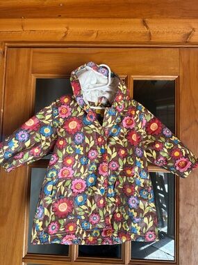 Kids Pluie Pluie Floral Hooded Raincoat Jacket